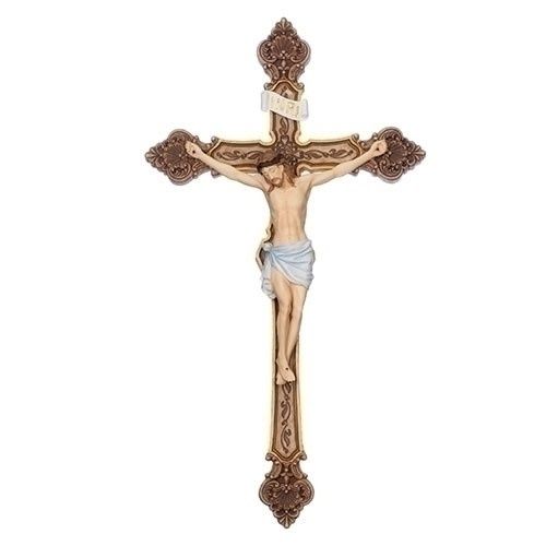 CRUCIFIX RESIN/STONE MIX 20.25&quot;