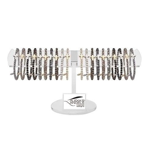 SIDE CROSS  BRACELETS STRETCH 7&#39;&#39;