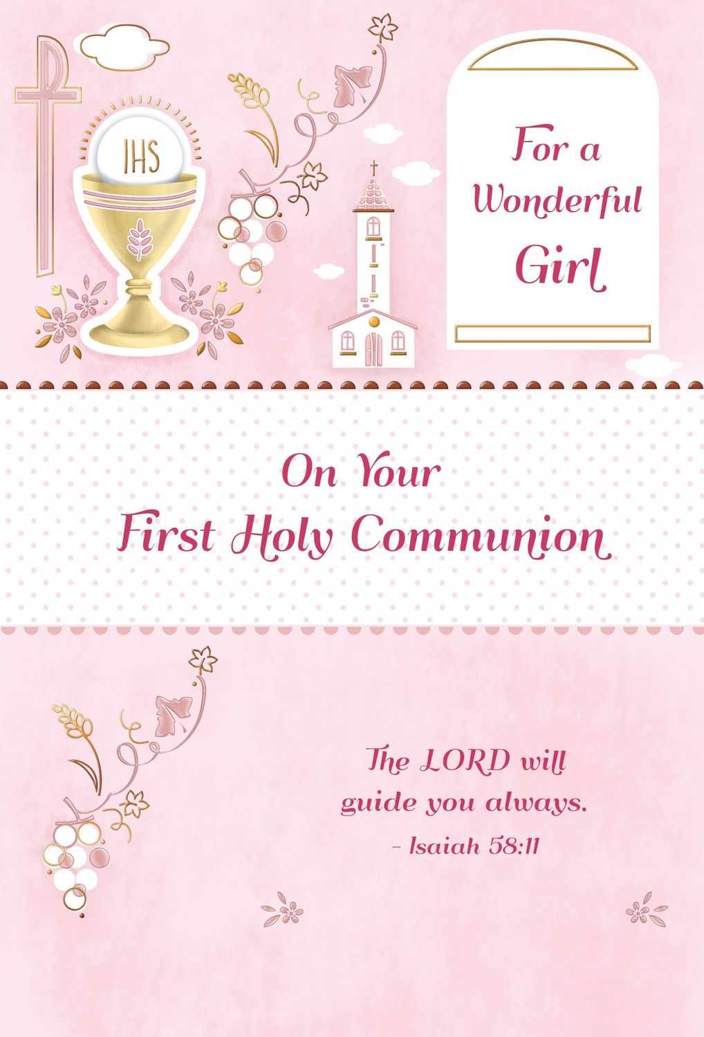 86958 GIRL FIRST HOLY COMMUNION CARD