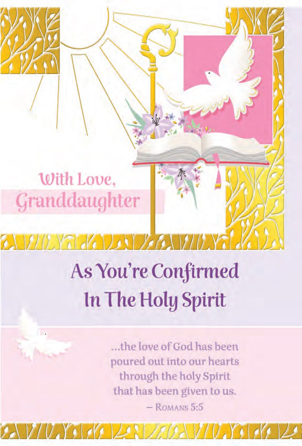 86159 CONFIRMATION - WITH LOVE GRANDAUGHTER CARD