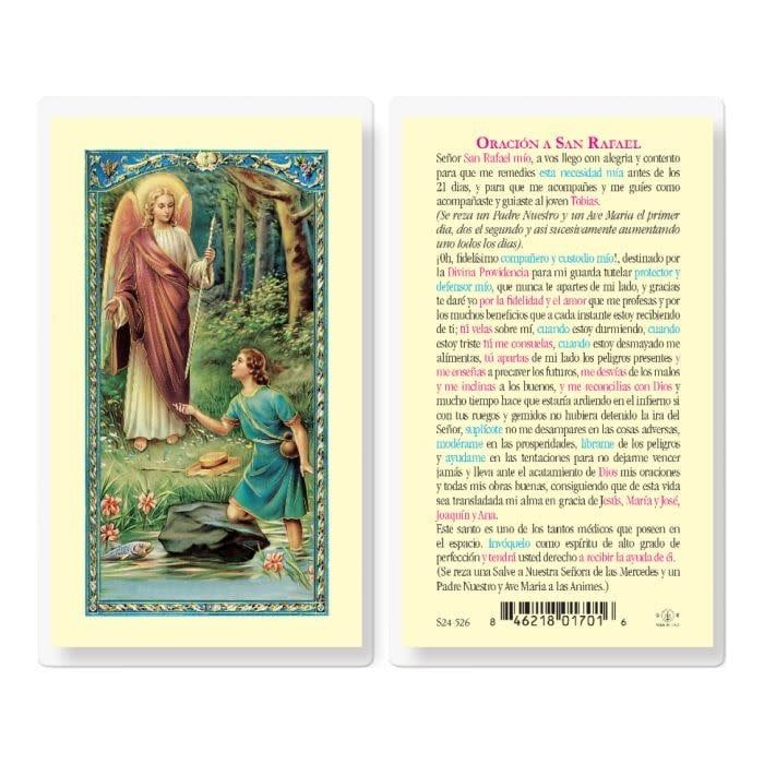 ORACION A SAN RAFAEL HOLY CARD
