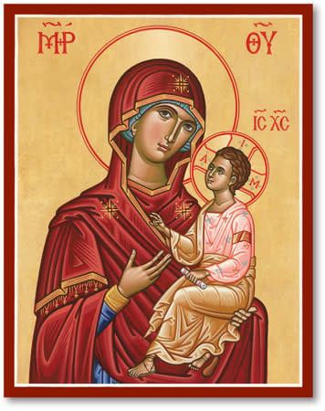VIRGIN &amp; CHILD ICON PLAQUE - 8&quot; X 10&quot;