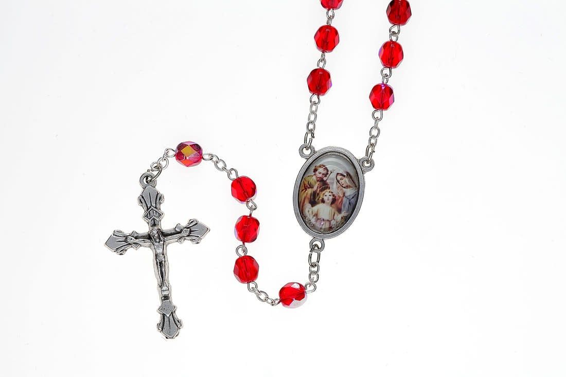HOLY FAMILY ROSARY W/PRAYER CARD