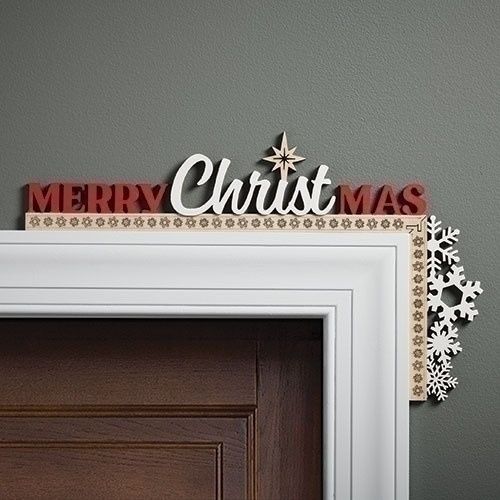 MERRY CHRISTMAS DOOR FRAME DECOR  - 10.5&quot;H