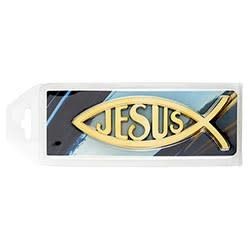 JESUS/ICHTHUS AUTO EMBLEM - GLD