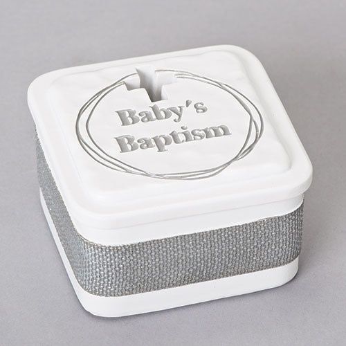 BAPTISM TRINKET BOX - 2.75&quot;H