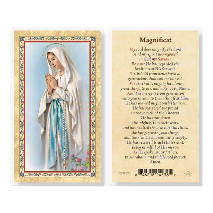 MAGNIFICAT - OL OF LOURDES HOLY CARD