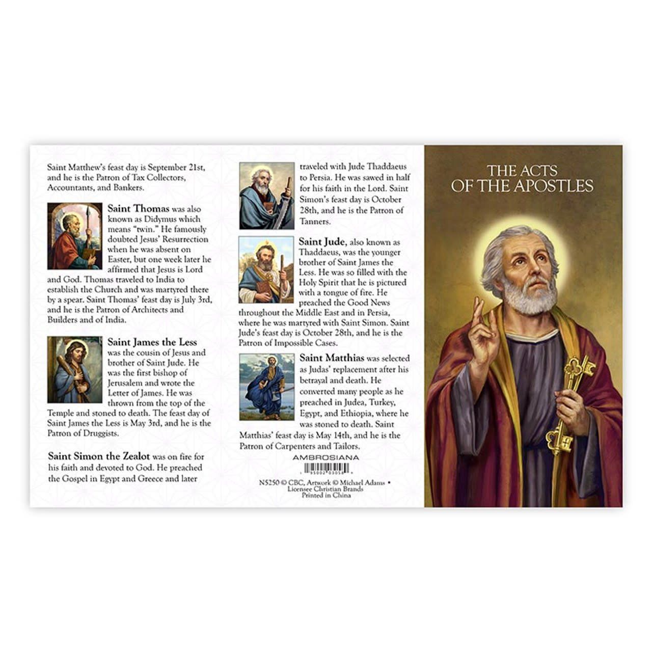 THE ACTS OF THE APOSTLES - PRAYER CARD