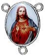 SACRED HEART/IMMACULATE HEART RED ROSARY
