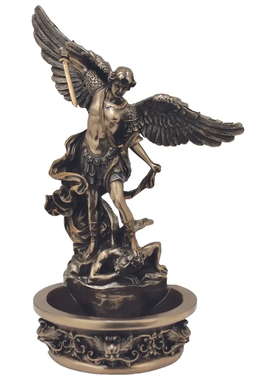 MICHAEL WATER FONT BRONZE - 8&quot;