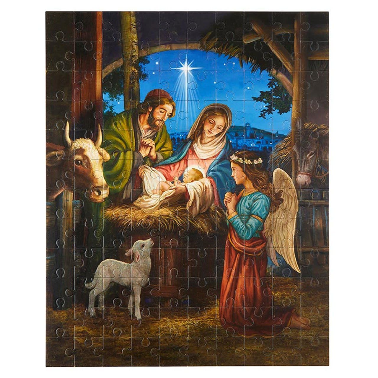 NATIVITY CHRISTMAS PUZZLE - 16 X 20&quot; H