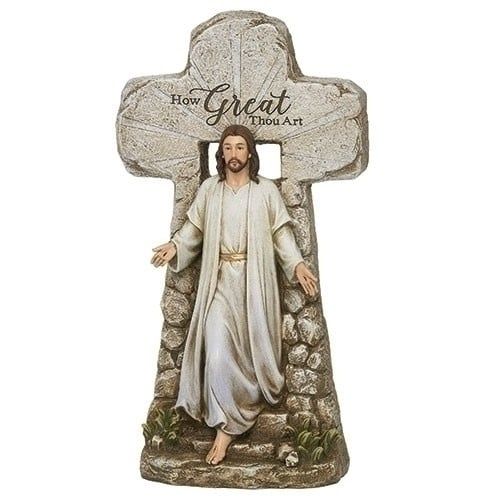 JESUS RISING TOMB STATUE - 15.25&quot; H