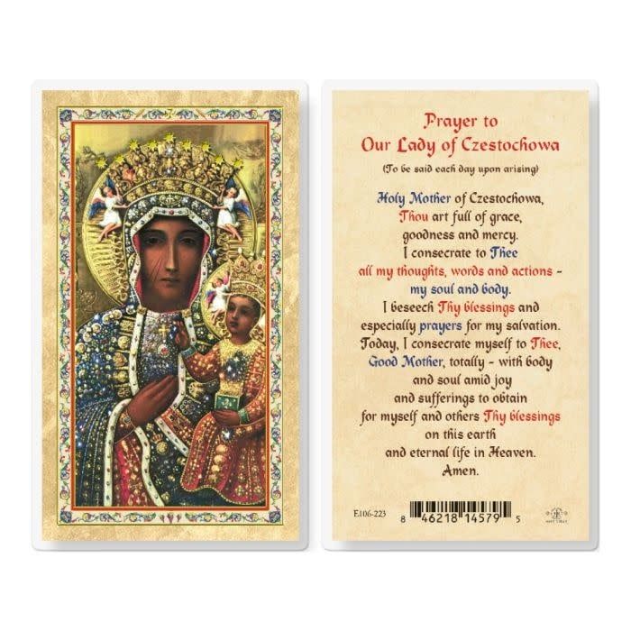 PRAYER TO OL OF CZESTOCHOWA HOLY CARD