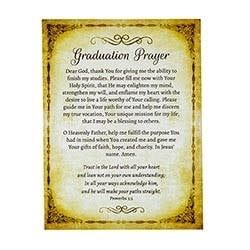 GRADUATION PRAYER PLAQUE