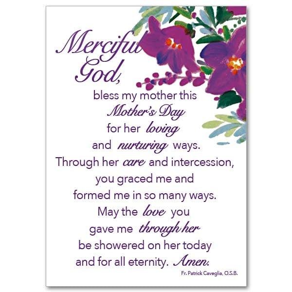 WCL60636 MOTHER&#39;S DAY PRAYER CARD