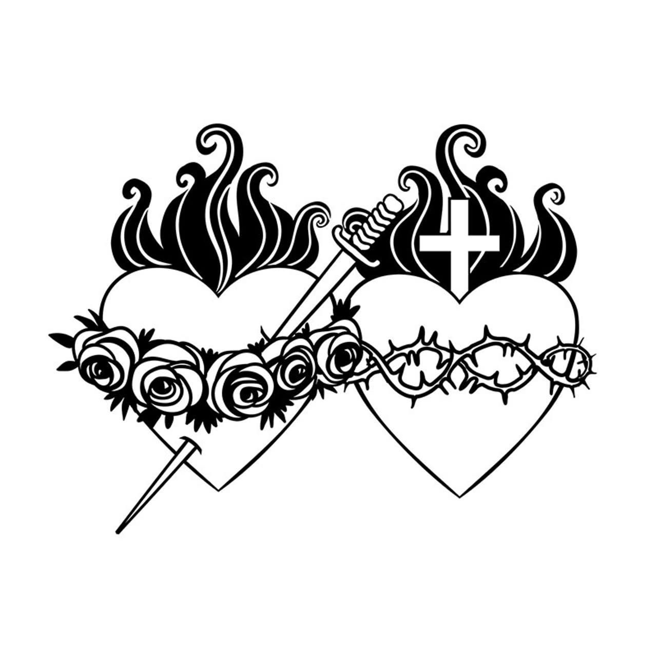 SACRED HEARTS AUTO DECAL