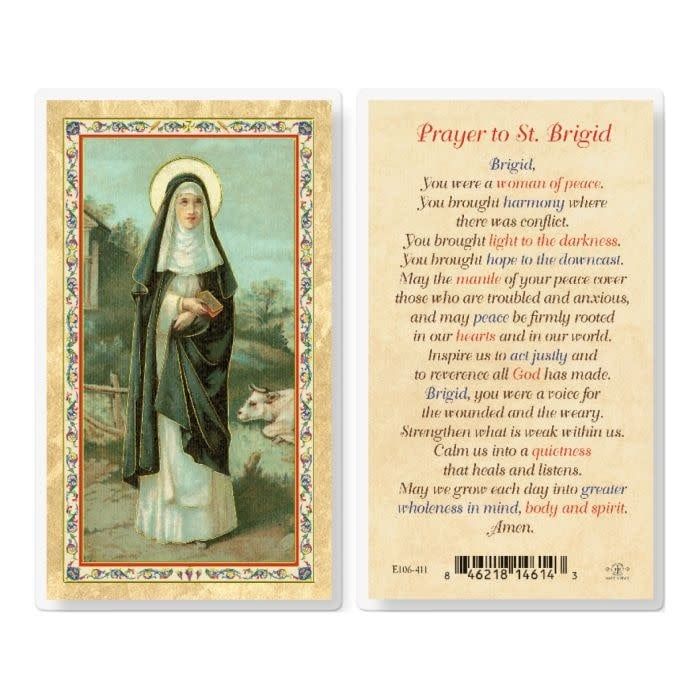PRAYER TO ST BRIGID HOLY CARD