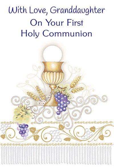 82357 GRANDDAUGHTER COMMUNION CARD
