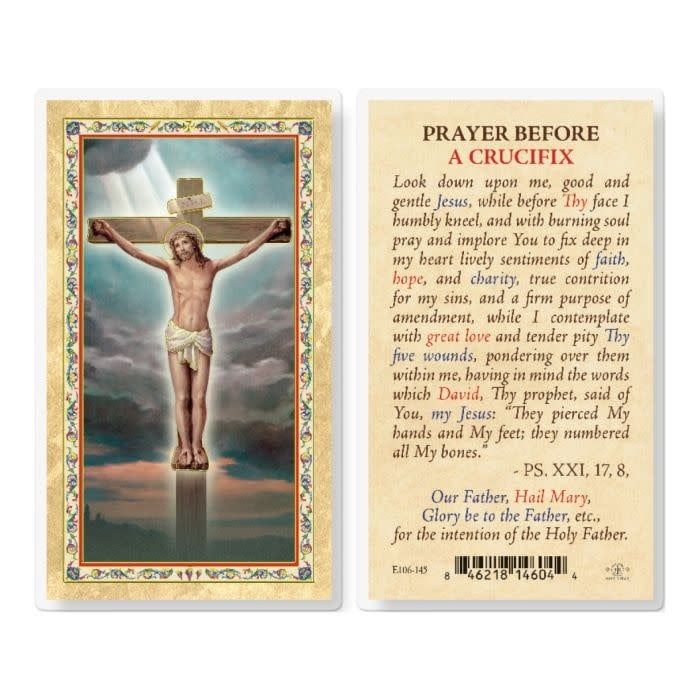 PRAYER BEFORE A CRUCIFIX HOLY CARD