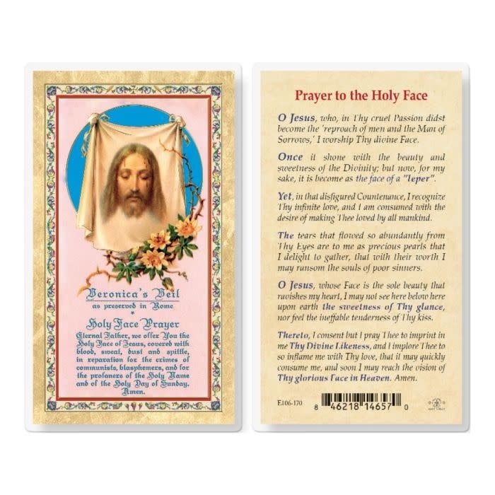 PRAYER TO THE HOLY FACE HOLY CARD