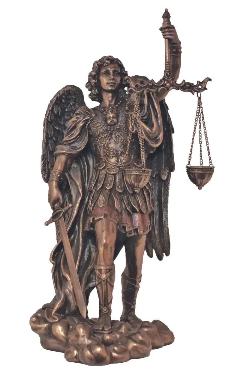 MICHAEL SCALES OF JUSTICE BRONZE - 11&quot; - NC