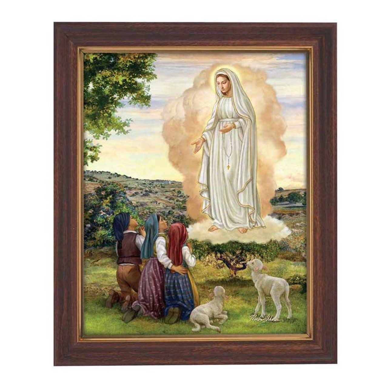 OL FATIMA FINISH WOOD FRAMED PRINT - 11-1/2&quot; H