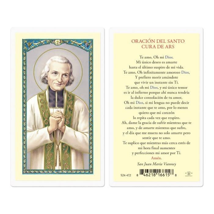 ORACION DEL SANTO CURA DE ARS HOLY CARD