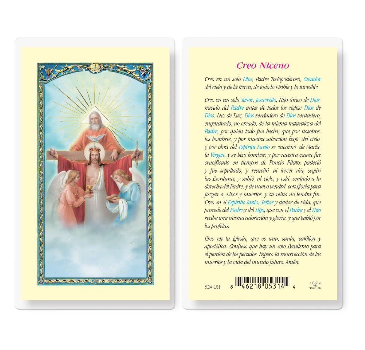 CREDO DE NICEA HOLY CARD