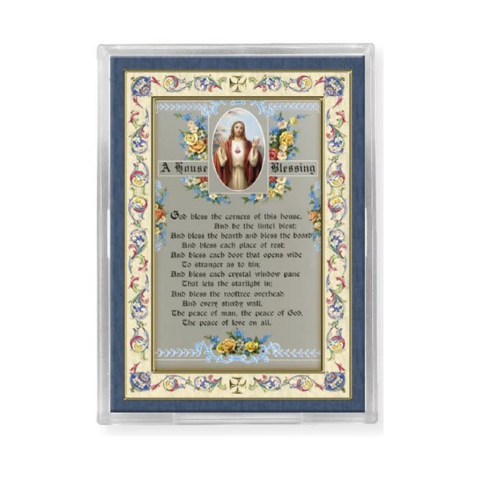 HOUSE BLESSING GLD MAGNETIC FRAME - 2 1/4&quot; X 3&quot;
