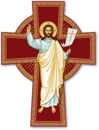 RISEN CHRIST CROSS - MAGNET