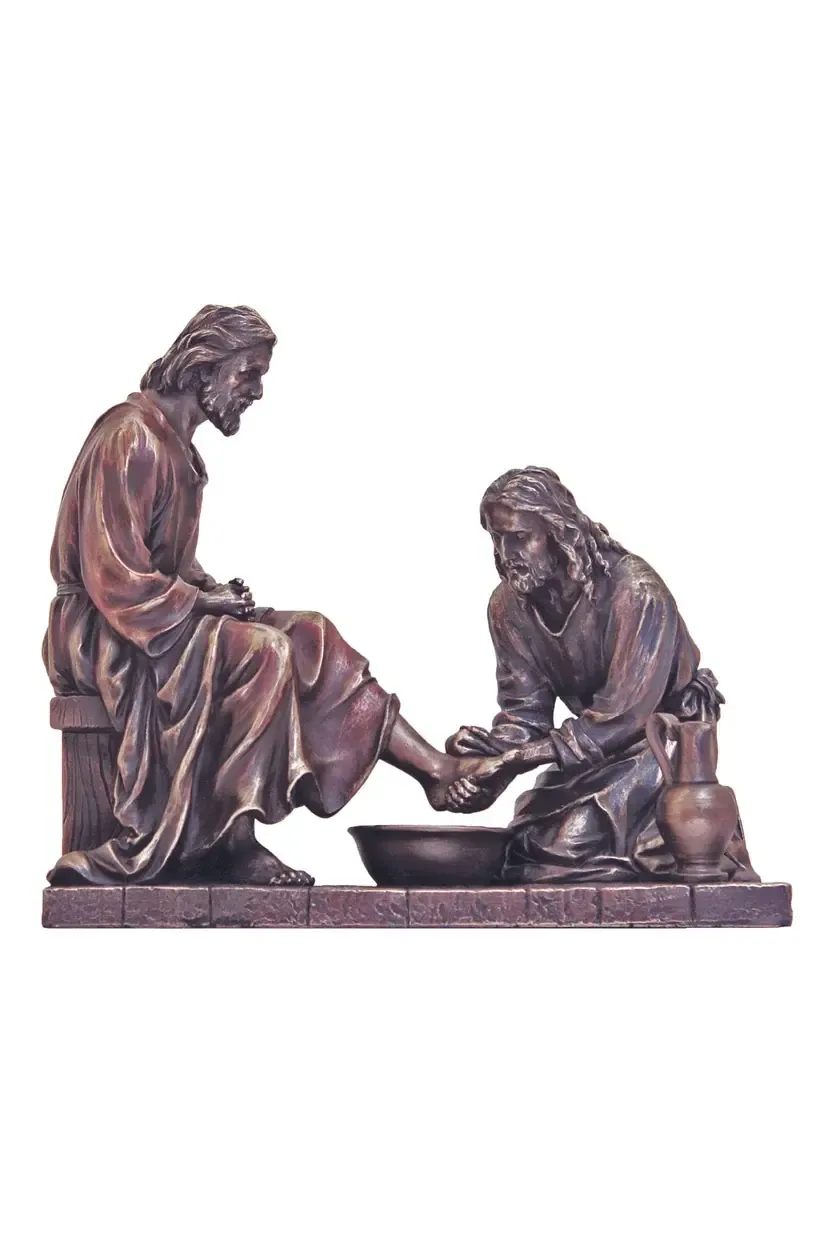 CHRIST WASHING FEET BRONZE - 8.5 X4 X8&quot;