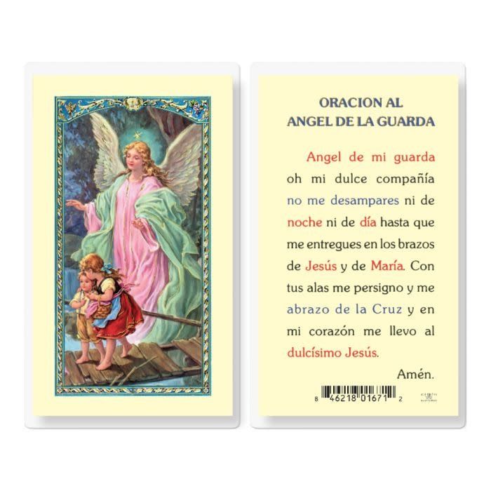 ANGEL DE LA GUARDA HOLY CARD - SPANISH