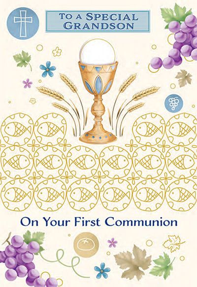 88444 GRANDSON COMMUNION CARD