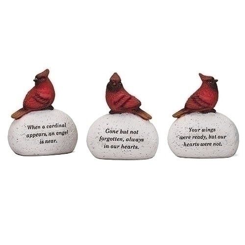 CARDINAL ON STONE - 4&quot;H