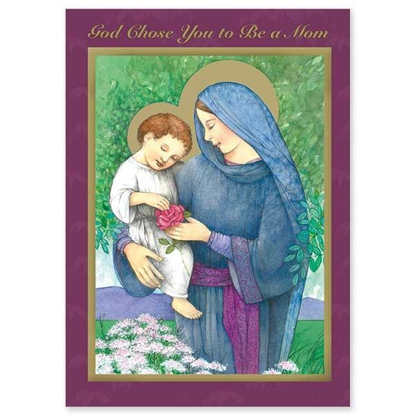 WCB10643 GOD CHOSE YOU TO BE A MOM CARD