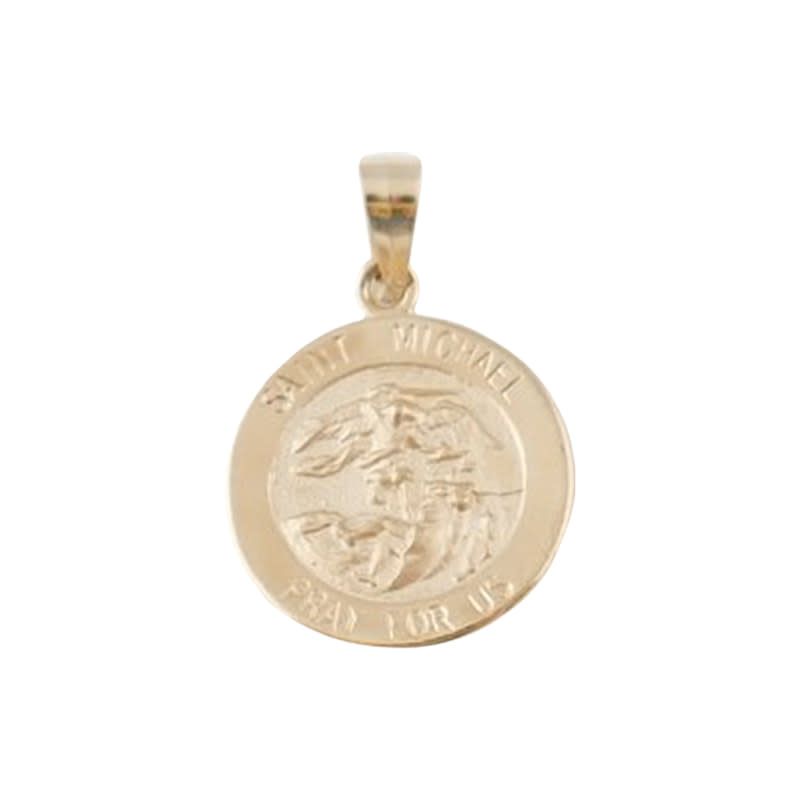 14KT MICHAEL MEDAL YELLOW GOLD - SMALL