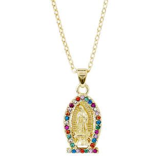 OL OF GUADALUPE CLR CRYSTAL ARCH PENDANT