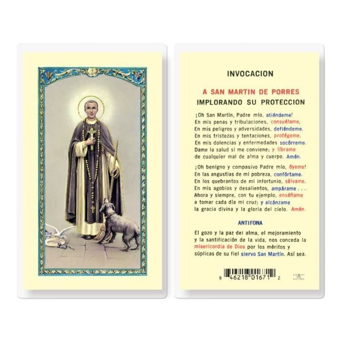 INVOCACION A SAN MARTIN DE PORRES HOLY CARD