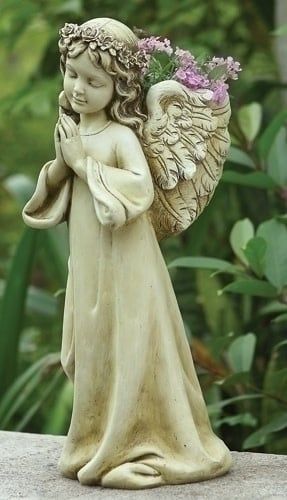 ANGEL PRAYING GARDEN PLANTER - 16&quot;H
