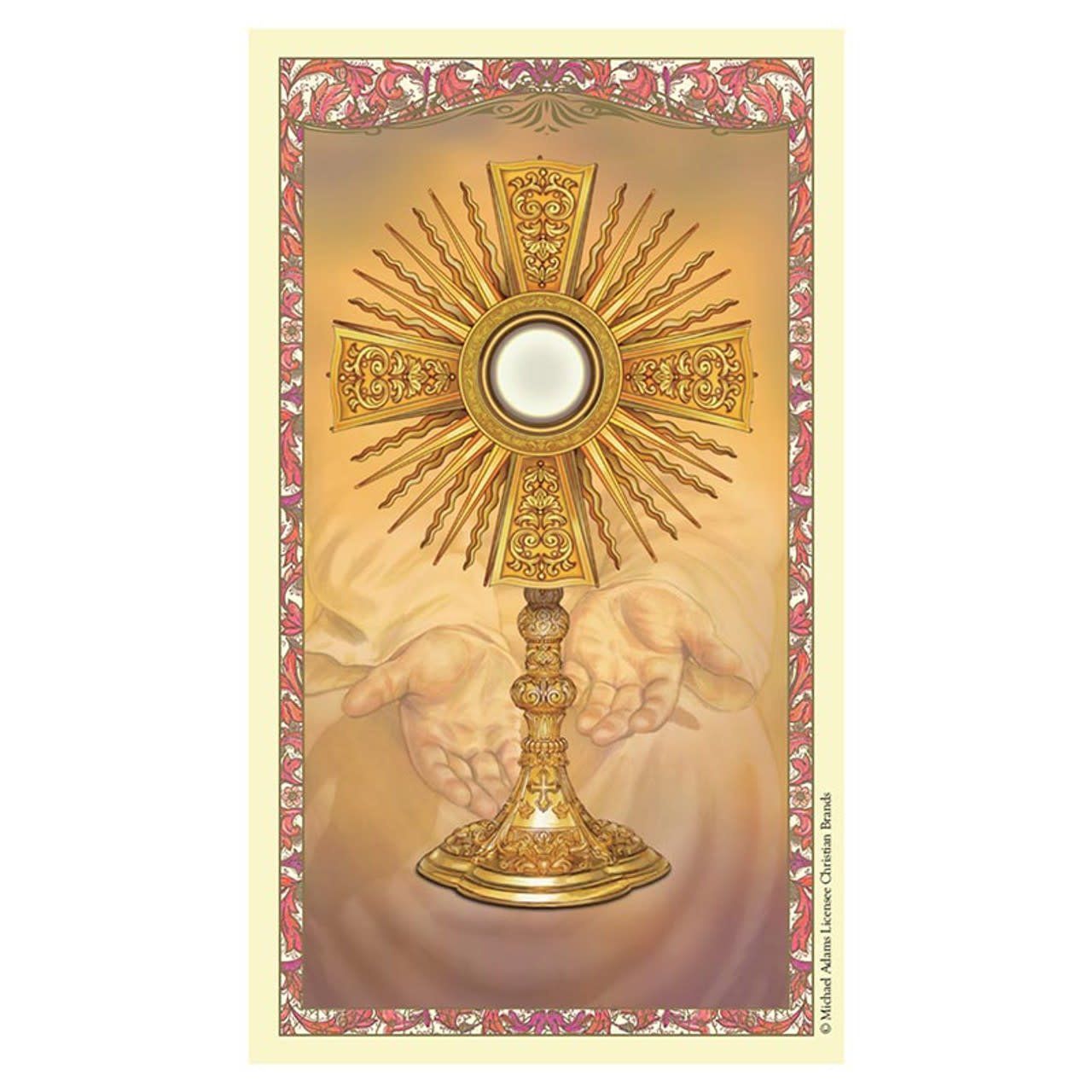 EUCHARISTIC ADORATION - SPANISH HOLY  CARD