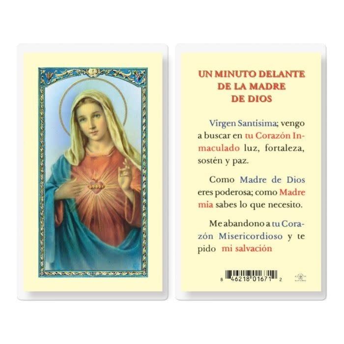 UN MINUTO DELANTE MADRE DE DIOS HOLY CARD