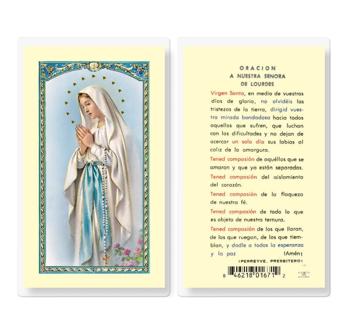 A LA VIRGEN DOLOROSA SPANISH HOLY CARD