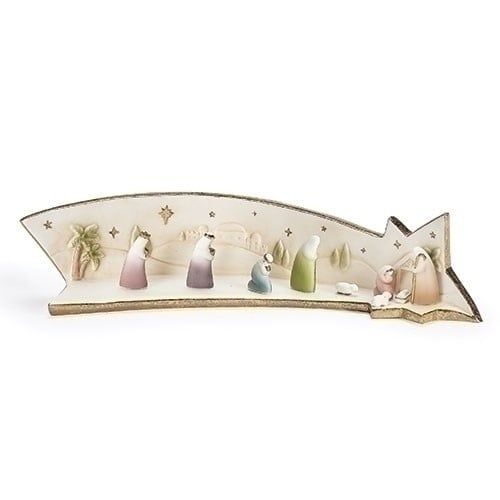 NATIVITY SHOOTING STAR W/STAGE - 2.5"H