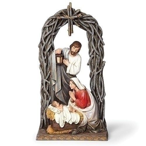 HOLY FAMILY UNDER VINE ARCH - 11.25&quot;H