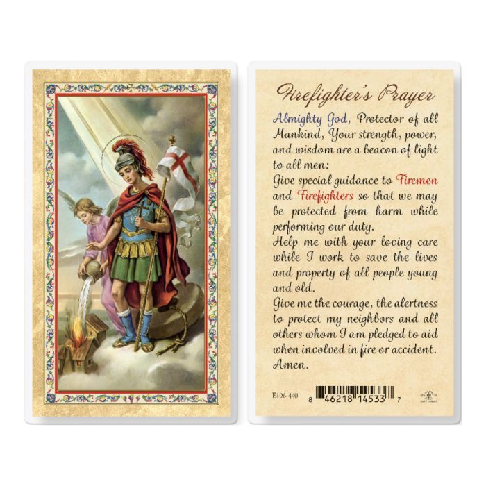 FIREFIGHTER&#39;S PRAYER - ST FLORIAN HOLY CARD