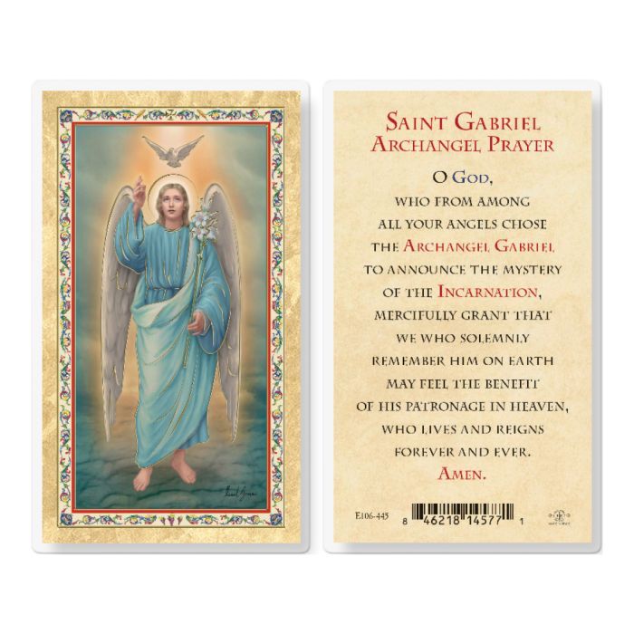 ST GABRIEL ARCHANGEL PRAYER HOLY CARD