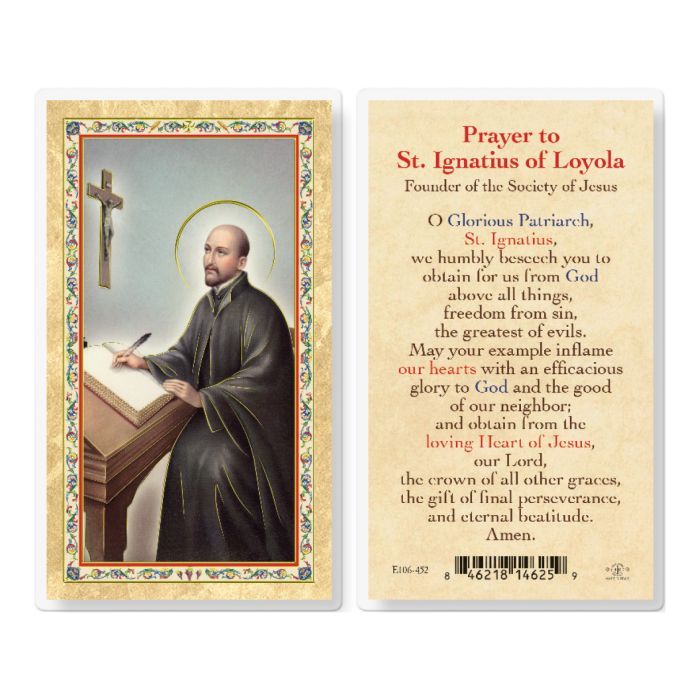 ST IGNATIUS OF  LOYOLA HOLY CARD