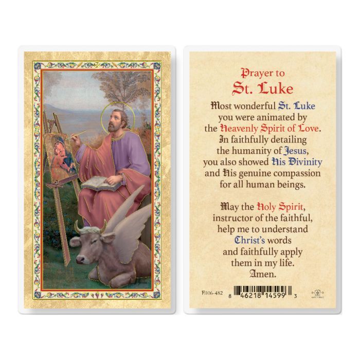 PRAYER TO ST LUKE HOLY CARD