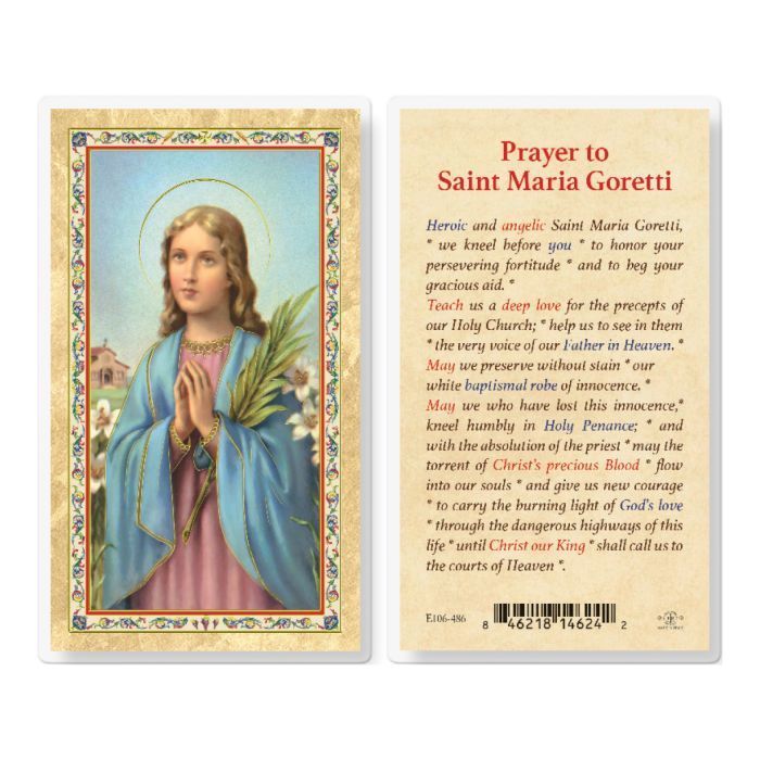PRAYER TO ST MARIA GORETTI HOLY CARD