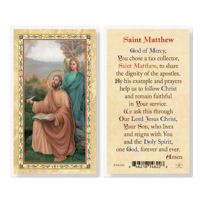 ST MATTHEW PRAYER HOLY CARD